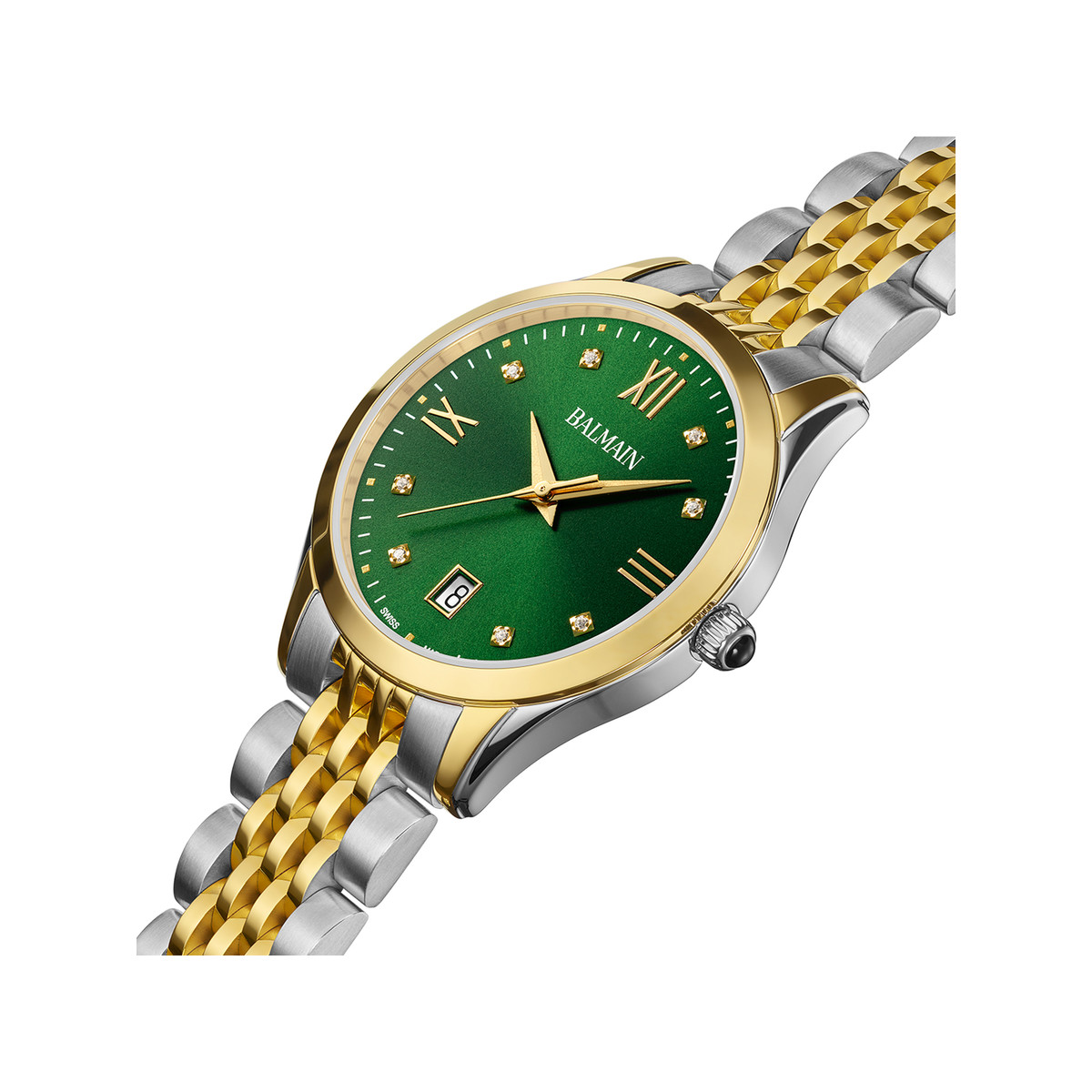 Montre BALMAIN classic r femme bracelet acier inoxydable bicolore jaune - vue 2