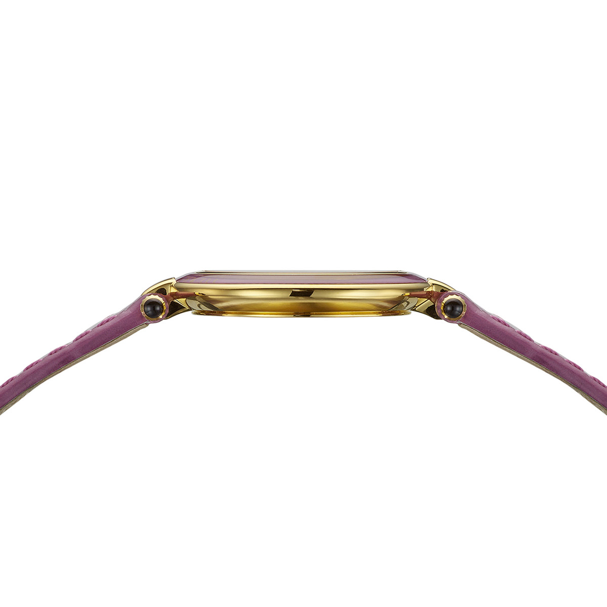 Montre BALMAIN haute elegance femme bracelet cuir vernis parme - vue D2