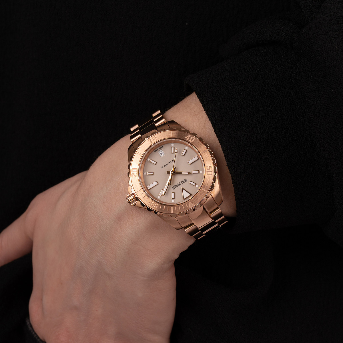 Montre BALMAIN ophrys femme bracelet pvd rose pale - vue porté 1