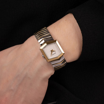 Montre BALMAIN taffetas femme bracelet acier inoxydable bicolore jaune