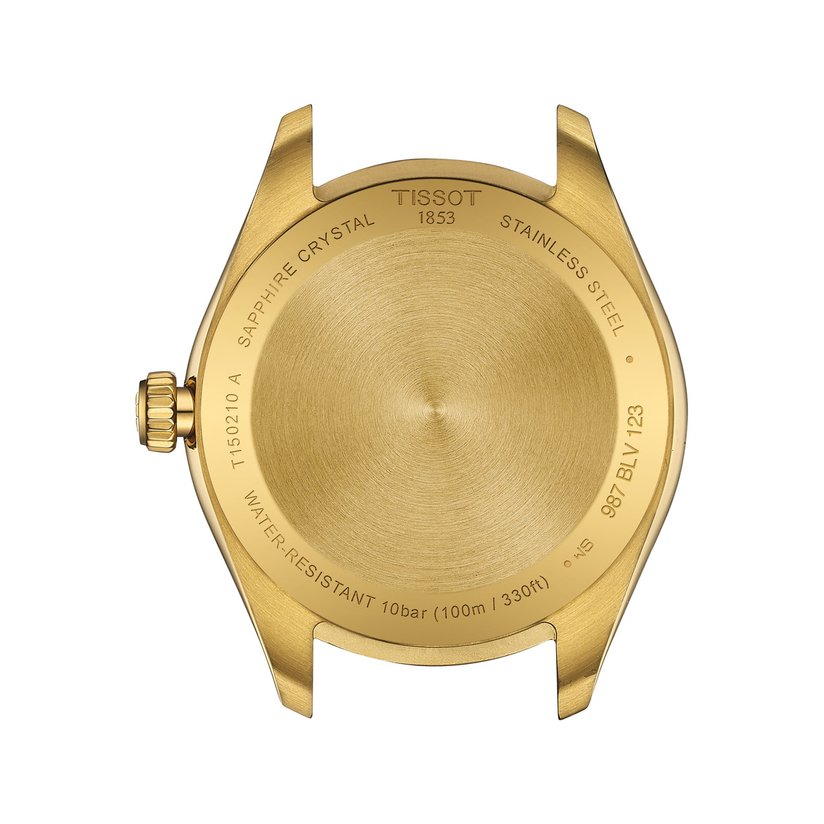 Montre TISSOT PR100 mixte cadran doré bracelet PVD doré - vue 3