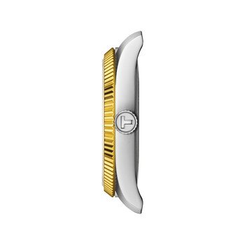 Montre TISSOT BALLADE femme cadran blanc bracelet acier inoxydable bicolore