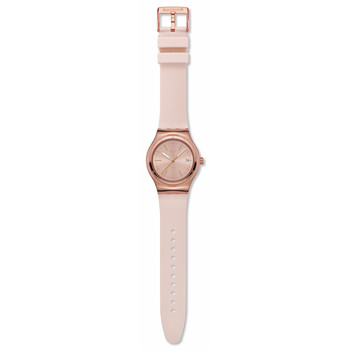 Montre SWATCH Essentials femme automatique, cadran rose, bracelet silicone rose