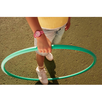Montre FLIK FLAK let's get artsy enfant cadran rose bracelet pet recycle rose