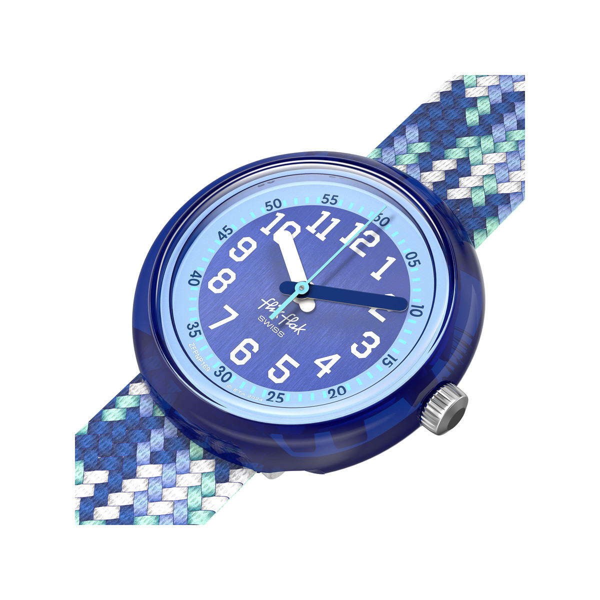 Montre FLIK FLAK let's get artsy enfant cadran bleu bracelet pet recycle bleu - vue 2