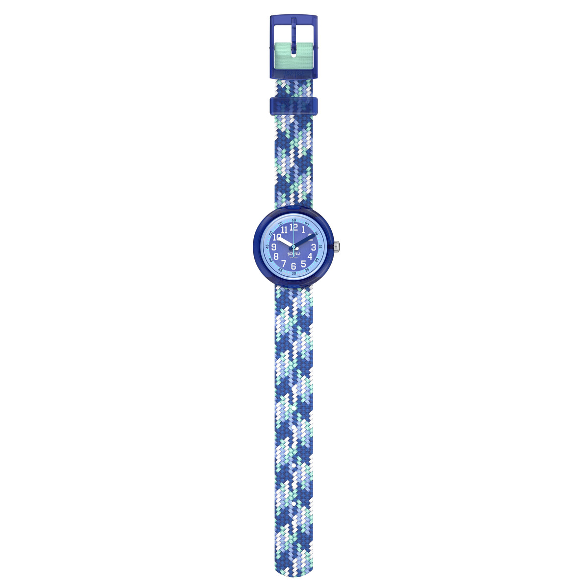 Montre FLIK FLAK let's get artsy enfant cadran bleu bracelet pet recycle bleu - vue D1