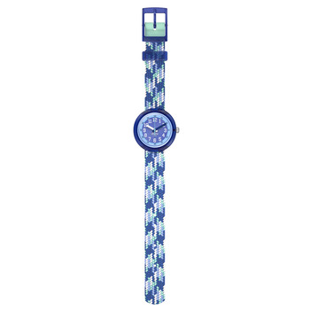 Montre FLIK FLAK let's get artsy enfant cadran bleu bracelet pet recycle bleu