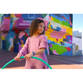 Montre FLIK FLAK let's get artsy enfant cadran bleu bracelet pet recycle bleu