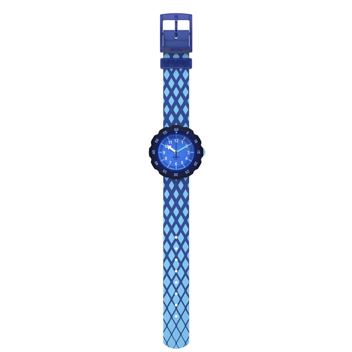 Montre FLIK FLAK let's get artsy enfant cadran bleu bracelet pet recycle bleu - vue D1
