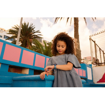 Montre FLIK FLAK let's get artsy enfant cadran bleu bracelet pet recycle bleu
