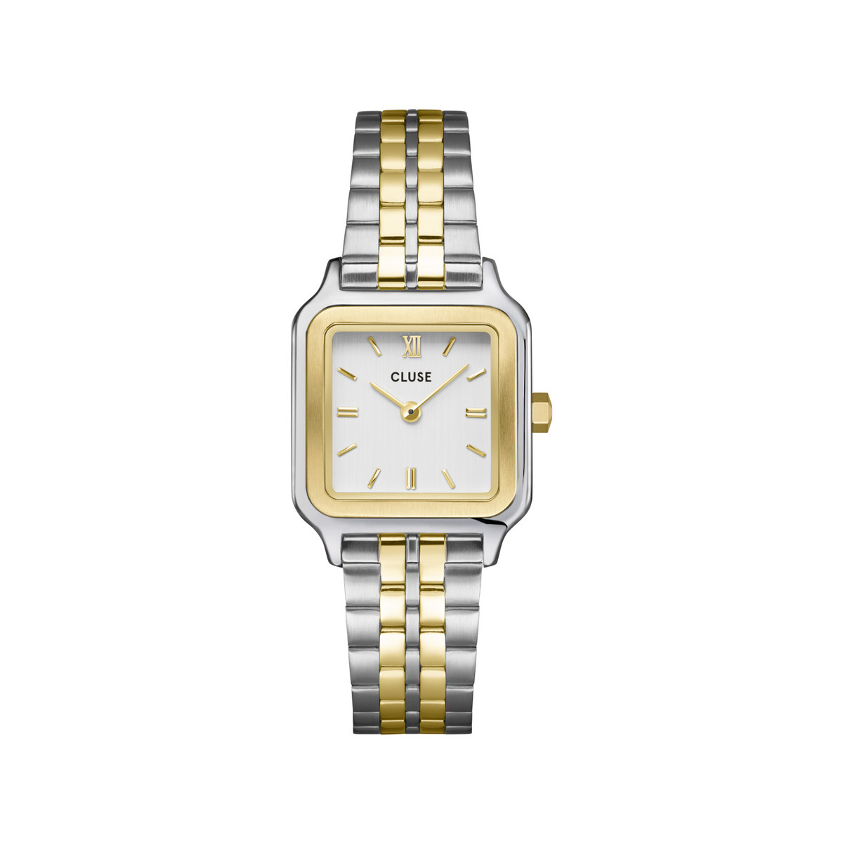 Montre CLUSE Gracieuse Petite femme cadran blanc bracelet acier bicolore