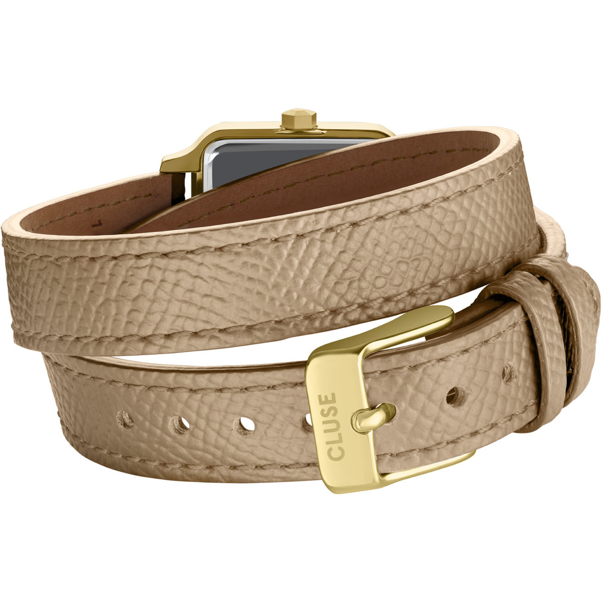 Montre CLUSE Gracieuse Petite femme cadran beige bracelet cuir beige - vue 3