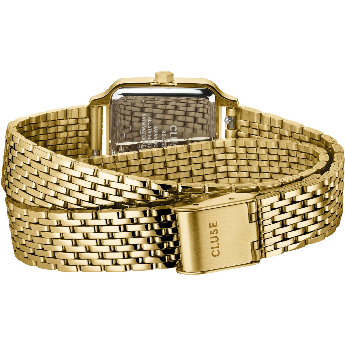 Montre CLUSE Gracieuse Petite femme cadran vert bracelet acier doré - vue 3