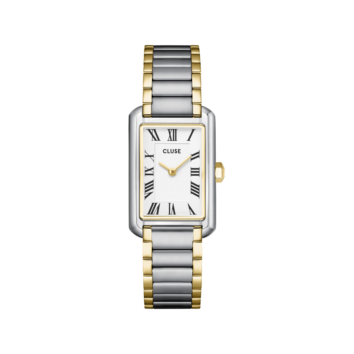 Montre CLUSE Belisenna femme cadran blanc bracelet acier bicolore