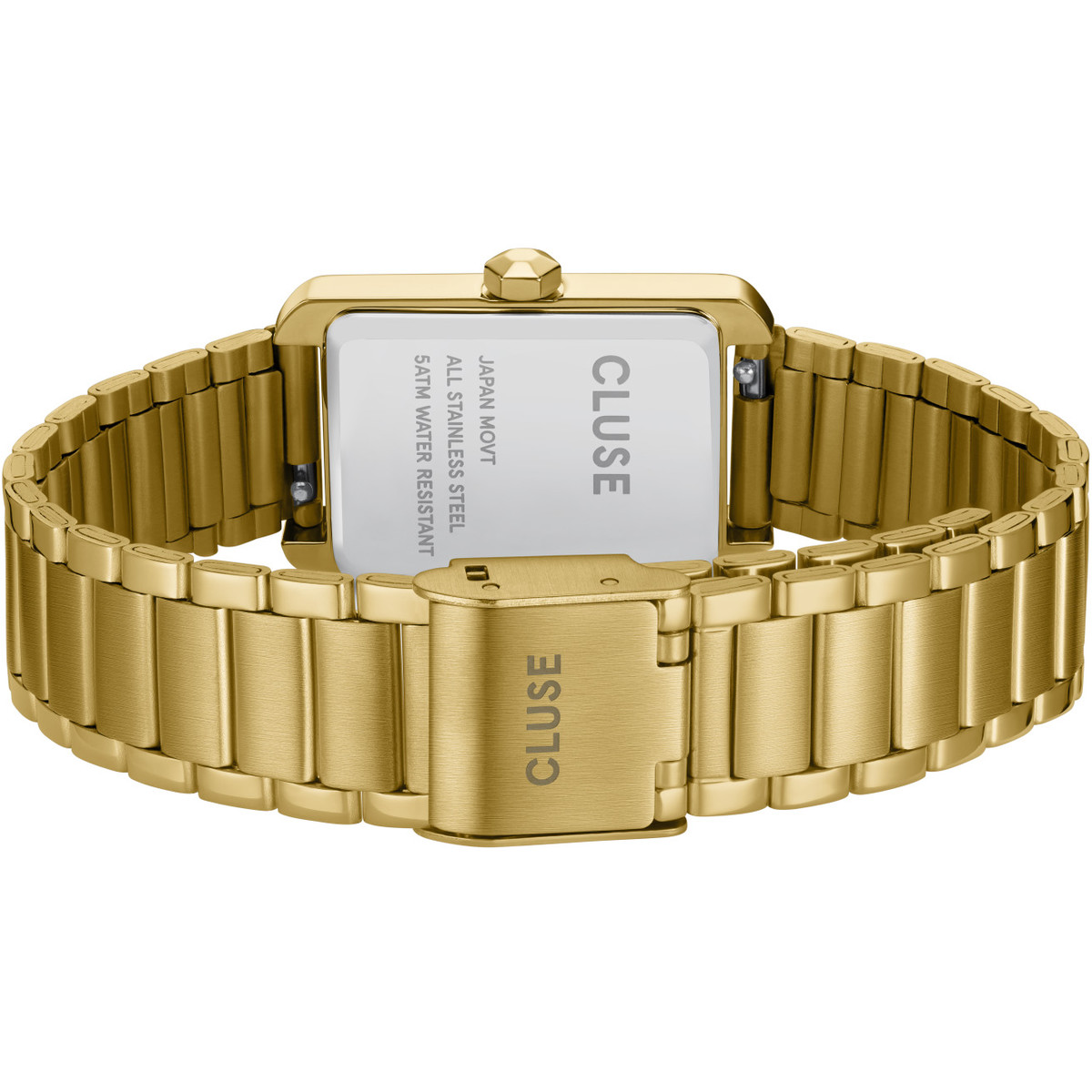 Montre CLUSE Belisenna femme cadran blanc bracelet acier doré - vue 3