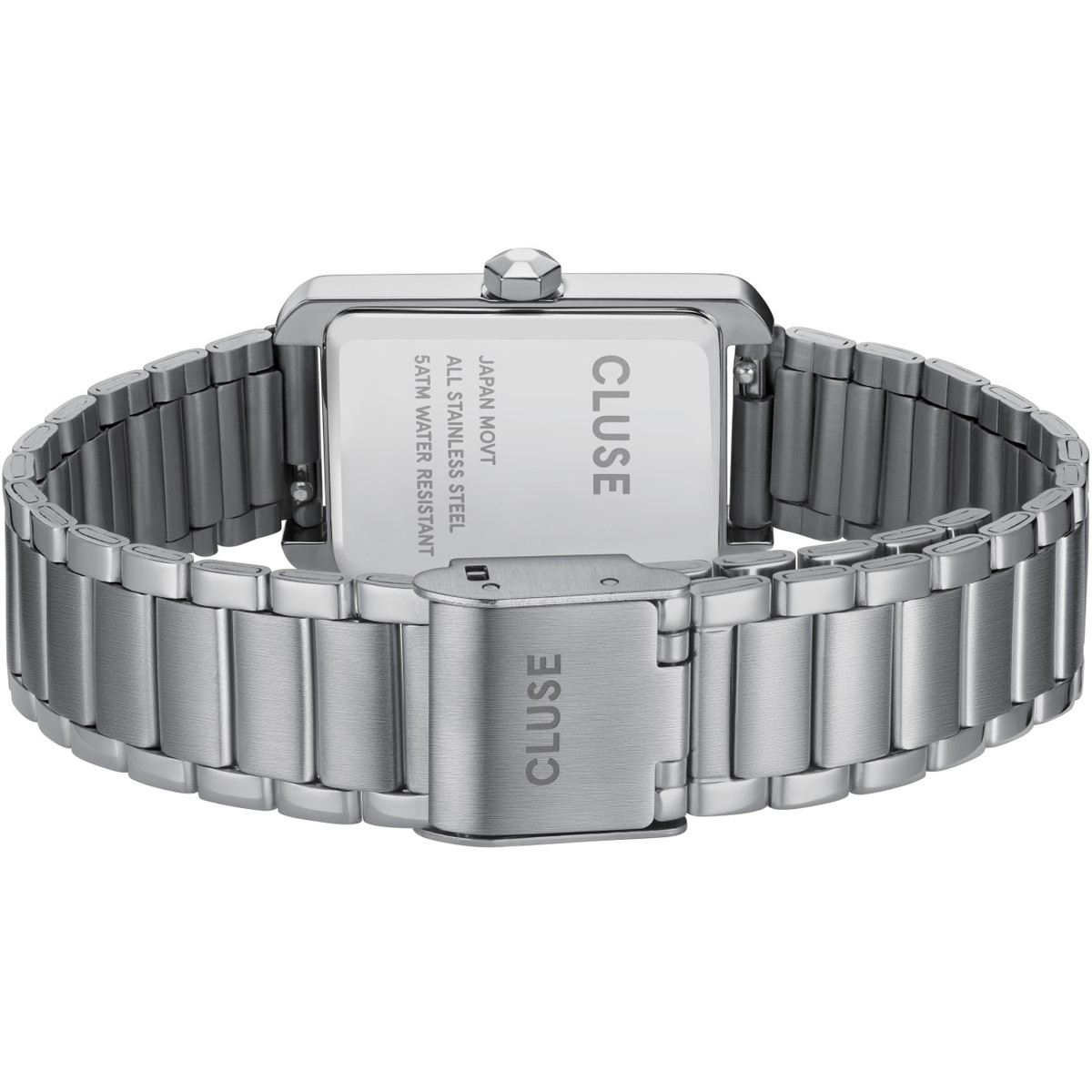 Montre CLUSE Belisenna femme cadran blanc bracelet acier gris - vue 3