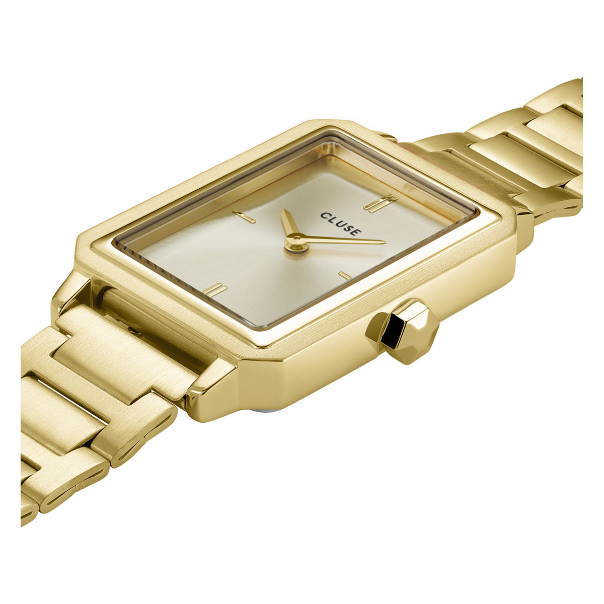 Montre CLUSE Fluette femme cadran doré bracelet acier doré - vue 2