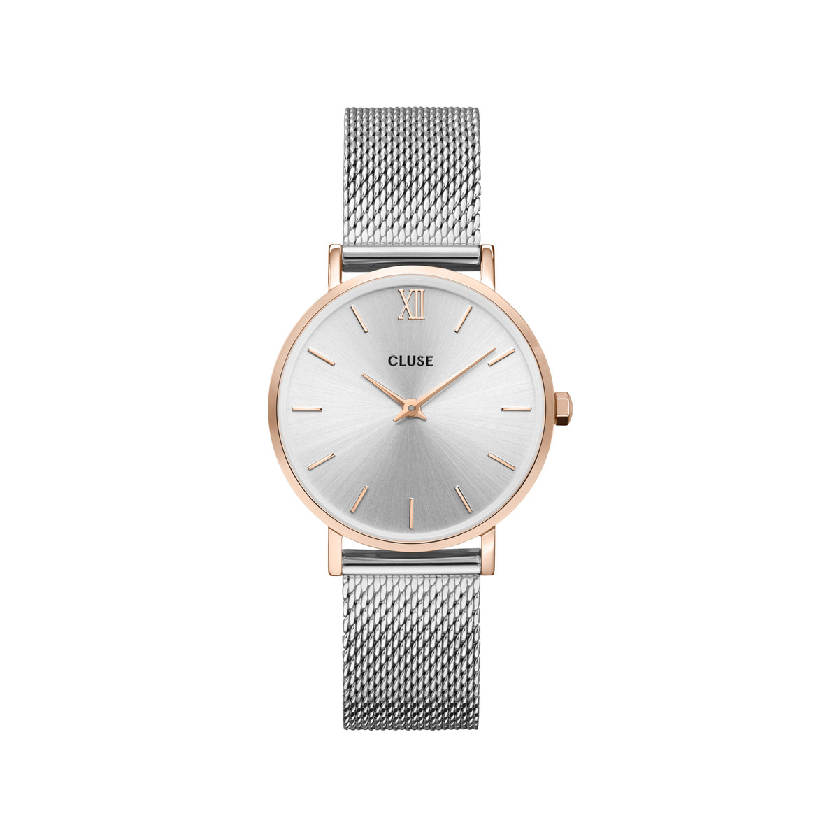 Montre CLUSE Minuit femme cadran gris bracelet acier