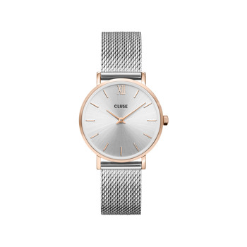 Montre CLUSE Minuit femme cadran gris bracelet acier