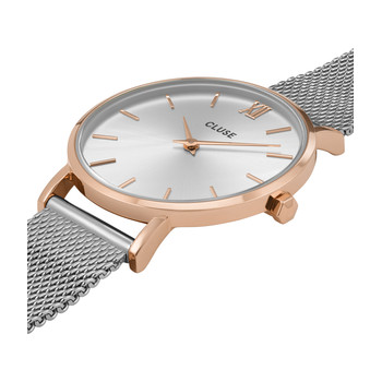 Montre CLUSE Minuit femme cadran gris bracelet acier