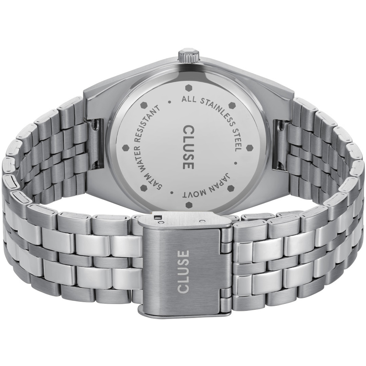 Montre CLUSE Retro 70's femme cadran vert bracelet acier - vue 3