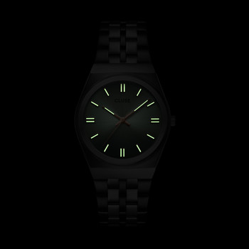 Montre CLUSE Retro 70's femme cadran vert bracelet acier
