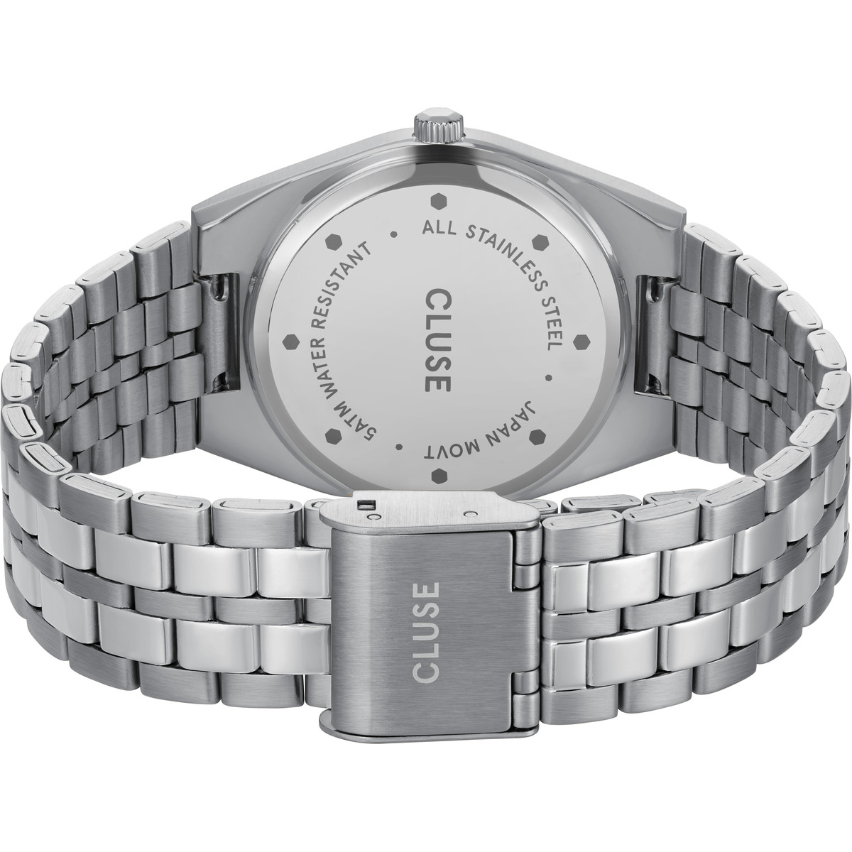 Montre CLUSE Retro 70's femme cadran rose bracelet acier - vue 3