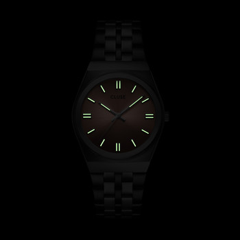 Montre CLUSE Retro 70's femme cadran rose bracelet acier
