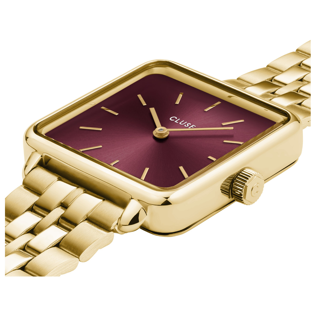 Montre CLUSE La Tétragone femme bracelet acier doré - vue 2