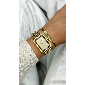 Montre CLUSE Fluette femme cadran doré bracelet acier doré
