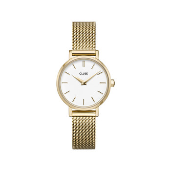 Montre CLUSE Boho Chic femme cadran blanc bracelet acier doré