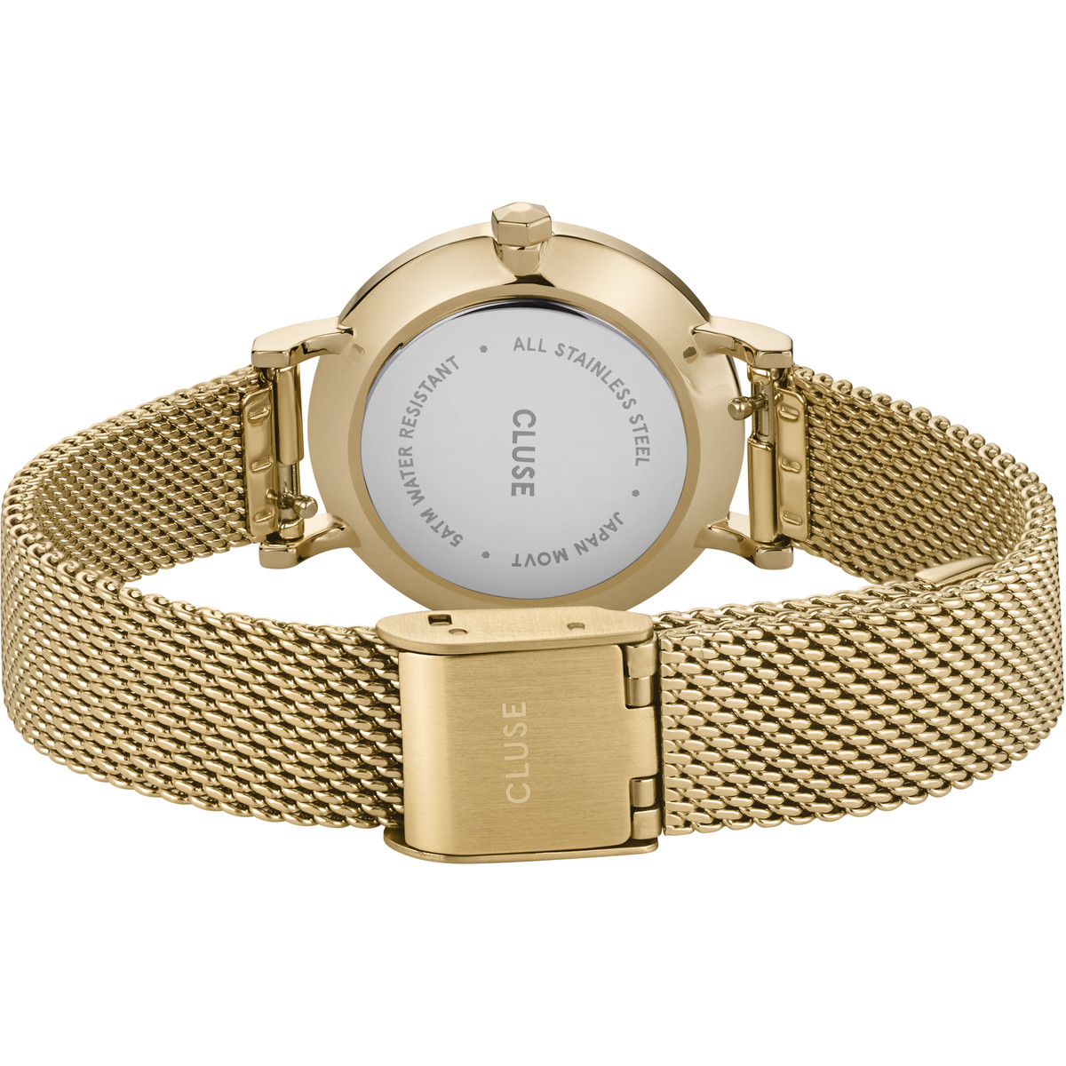 Montre CLUSE Boho Chic femme cadran blanc bracelet acier doré - vue 3