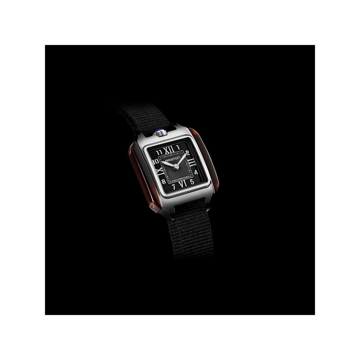 Montre BRISTON Streamliner Kennedy femme cadran noir bracelet nylon noir - vue 2