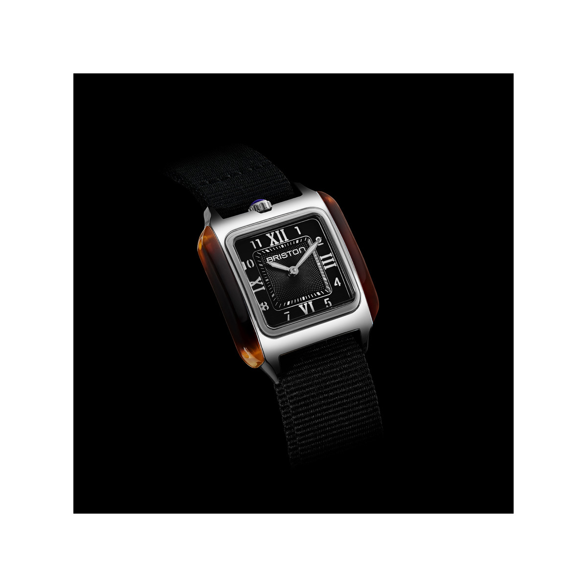 Montre BRISTON Streamliner Kennedy femme cadran noir bracelet nylon noir - vue 2