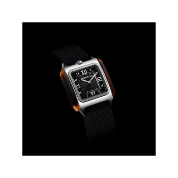 BRISTON Streamliner Kennedy dameshorloge zwarte wijzerplaat zwarte nylon band
