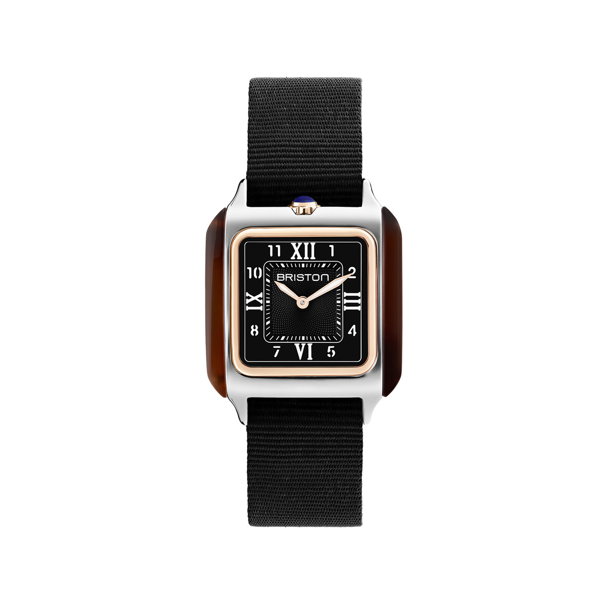 Montre BRISTON Streamliner Kennedy femme cadran noir bracelet nylon noir
