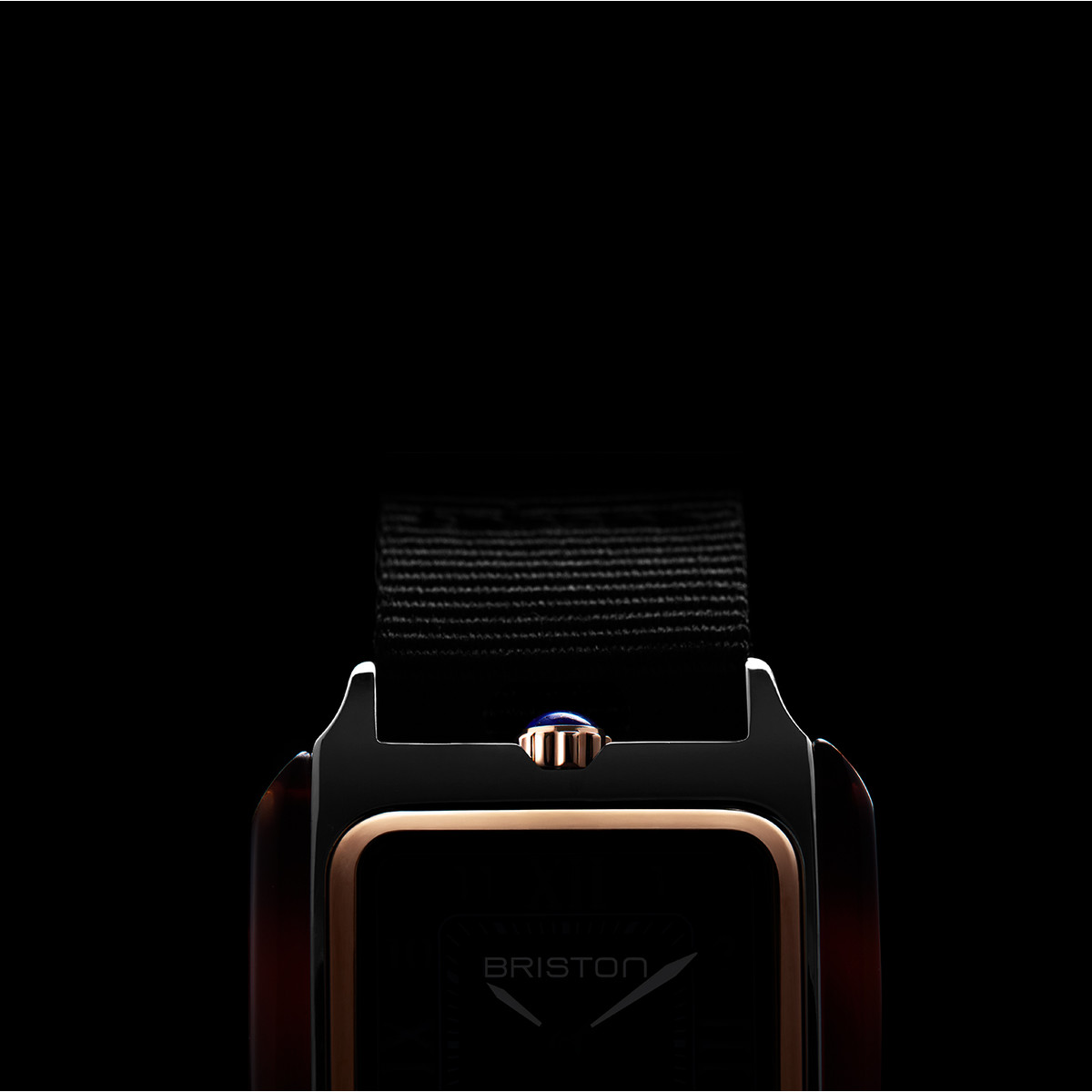 Montre BRISTON Streamliner Kennedy femme cadran noir bracelet nylon noir - vue D3
