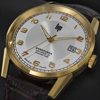 Montre LIP MANUFACTURE annapurna mixte automatique, bracelet cuir noir