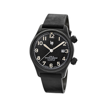 Montre LIP MANUFACTURE type 14 homme automatique, bracelet cuir noir