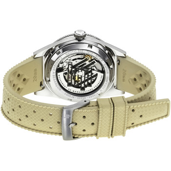Montre LIP MANUFACTURE nautic 666 mixte automatique, bracelet silicone beige