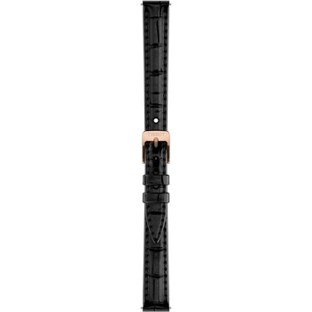 Montre TISSOT SRV femme cadran blanc bracelet cuir noir