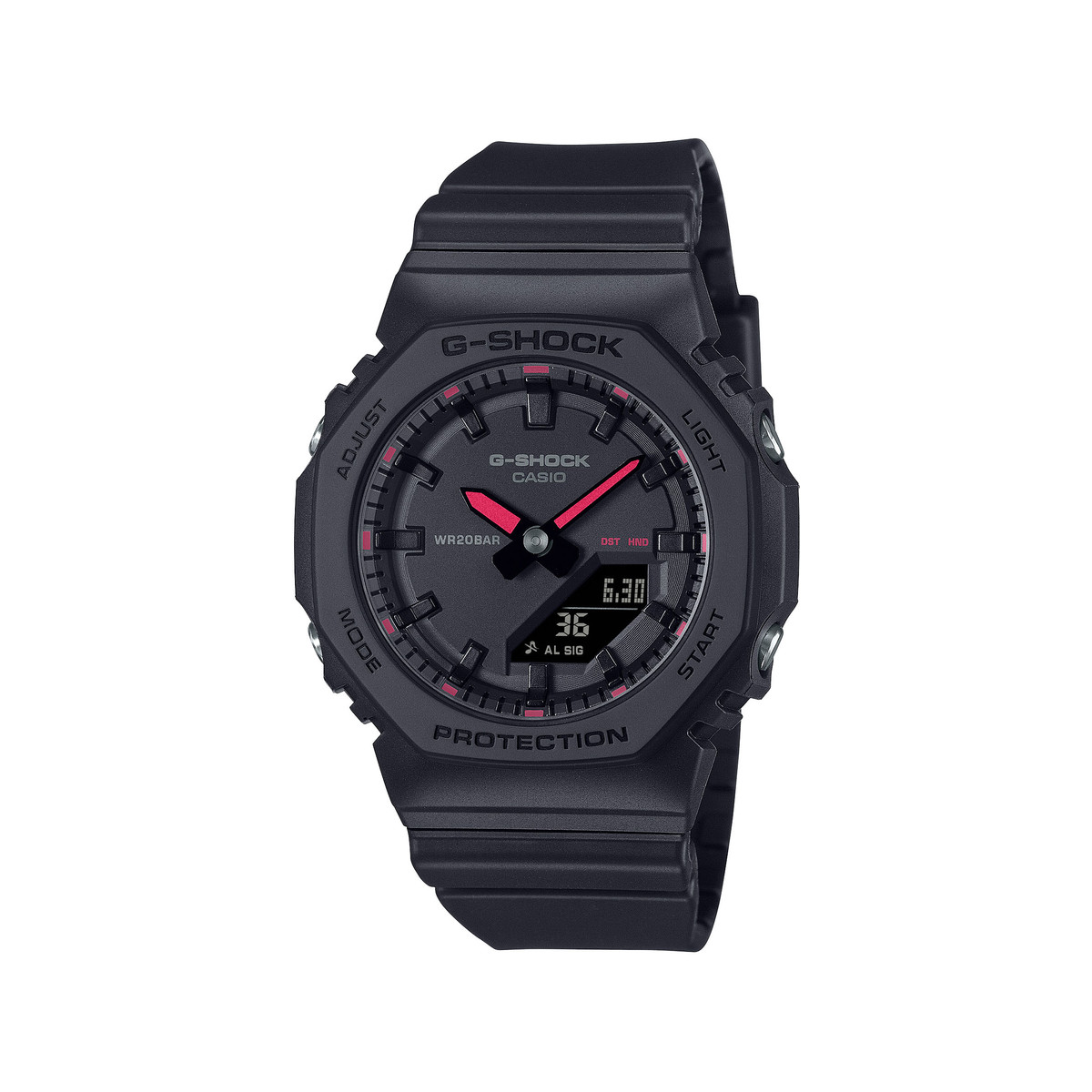 Montre G-SHOCK Série gma-p2100 mixte cadran noir bracelet resine noir boitier résine