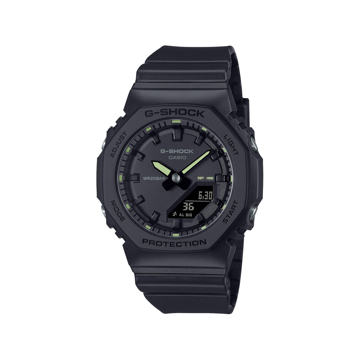 Montre G-SHOCK série gma-p2101 mixte cadran noir bracelet resine noir