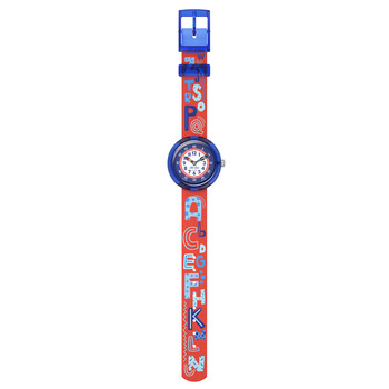 Watch FLIK FLAK Classroom Creations child pink dial bracelet pet recycle red