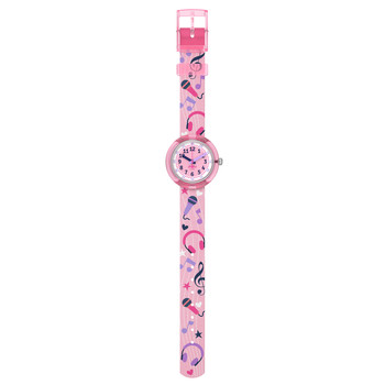 Watch FLIK FLAK Classroom Creations child pink dial pink bracelet pet recycle pink