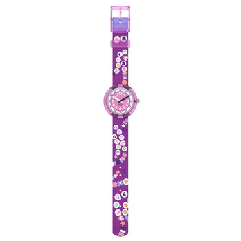 FLIK FLAK Classroom Creations children's watch purple dial purple recycled pet bracelet