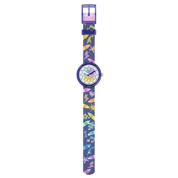 FLIK FLAK Classroom Creations children's watch black dial blue recycled pet bracelet