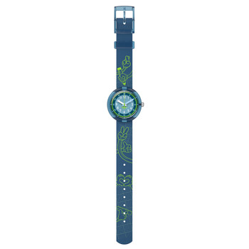 FLIK FLAK Classroom Creations children's watch blue dial blue recycled pet bracelet