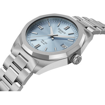 Montre TISSOT PRC 100 SOLAR mixte cadran bleu bracelet acier inoxydable