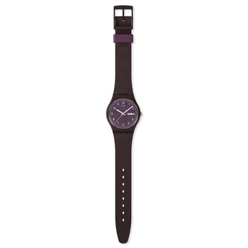 Montre SWATCH essentials mixte bracelet plastique marron